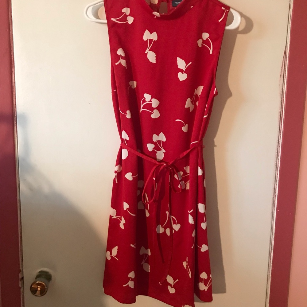 Red Cherry Sleeveless Dress